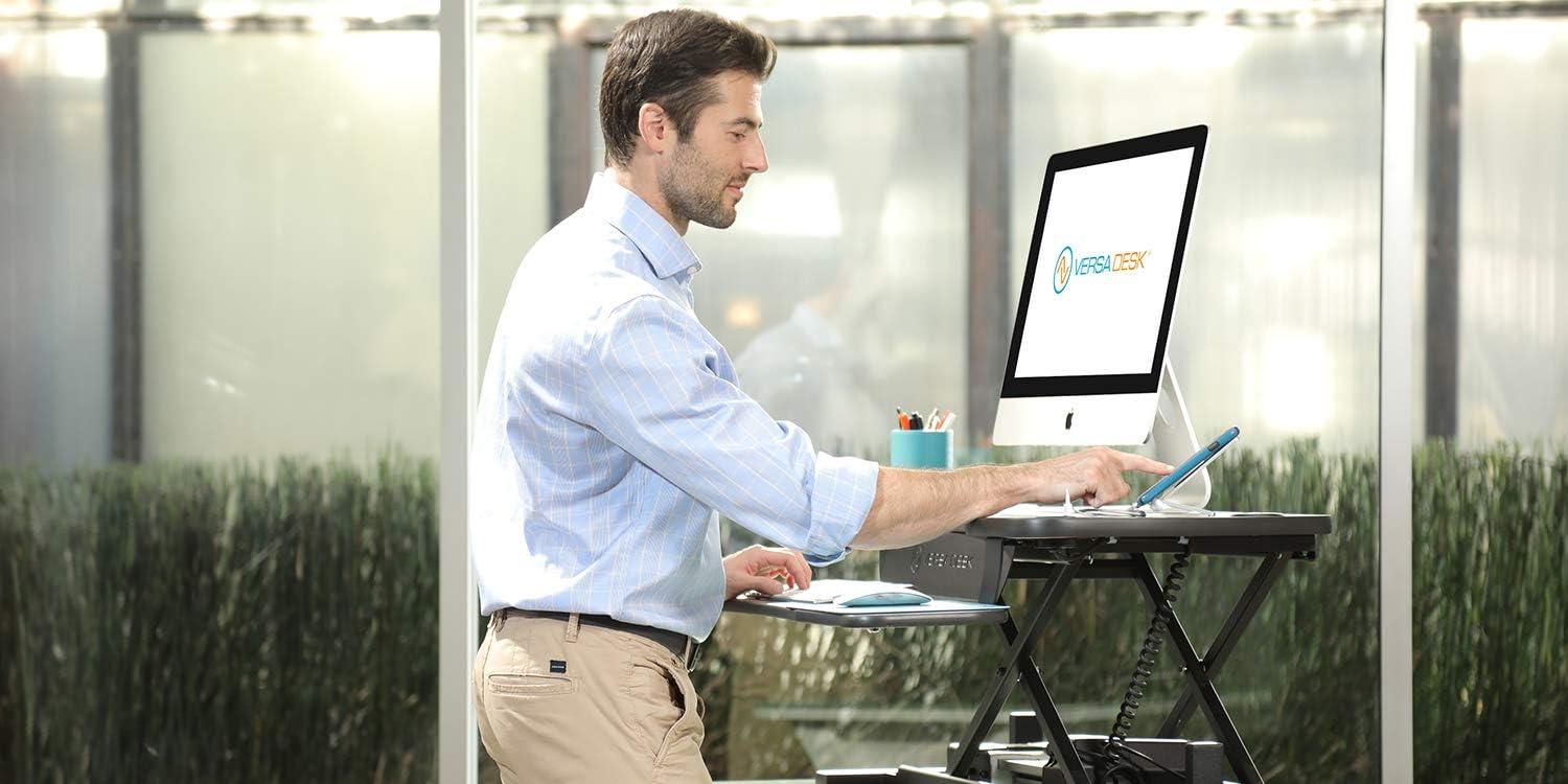 VERSADESK VersaDesk PowerPro Electric Height Adjustable Desk Converter w/ USB Charging Port
