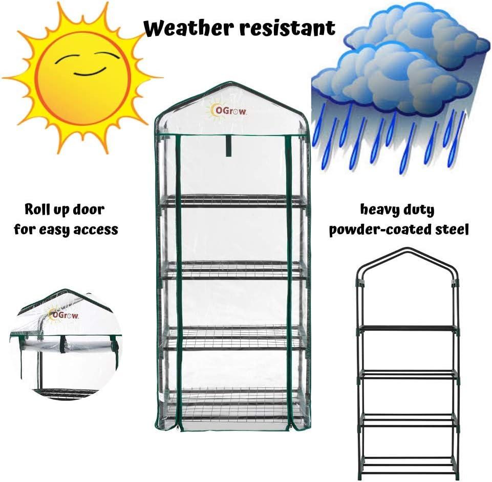 Ogrow Ultra-Deluxe 4 Tier Portable Bloomhouse Greenhouse