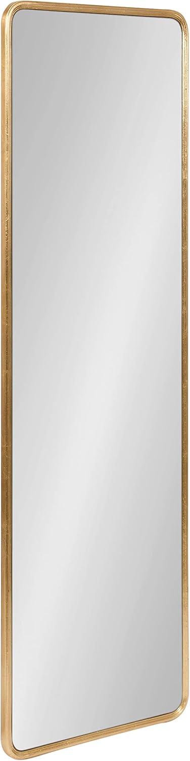 Kate and Laurel Caskill Rectangle MDF Full Length Mirror, 16x48, Gold