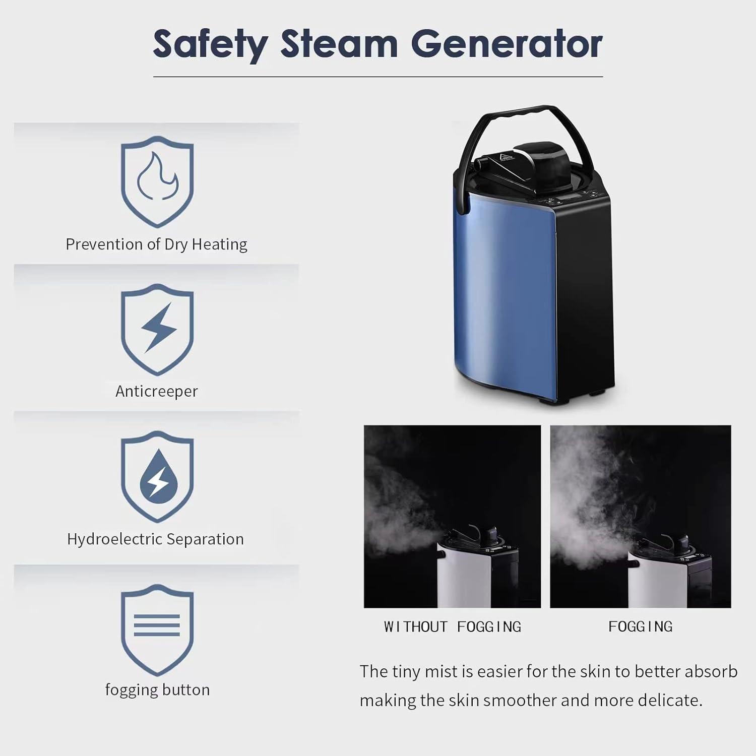 Portable Sauna, Sauna Box for Home, Personal Steam Sauna, Foldable Sauna with 3L, up to 90min,800W Steam Sauna Generator with Safety Protection, Remote Control & Portable Chair, UL Certified