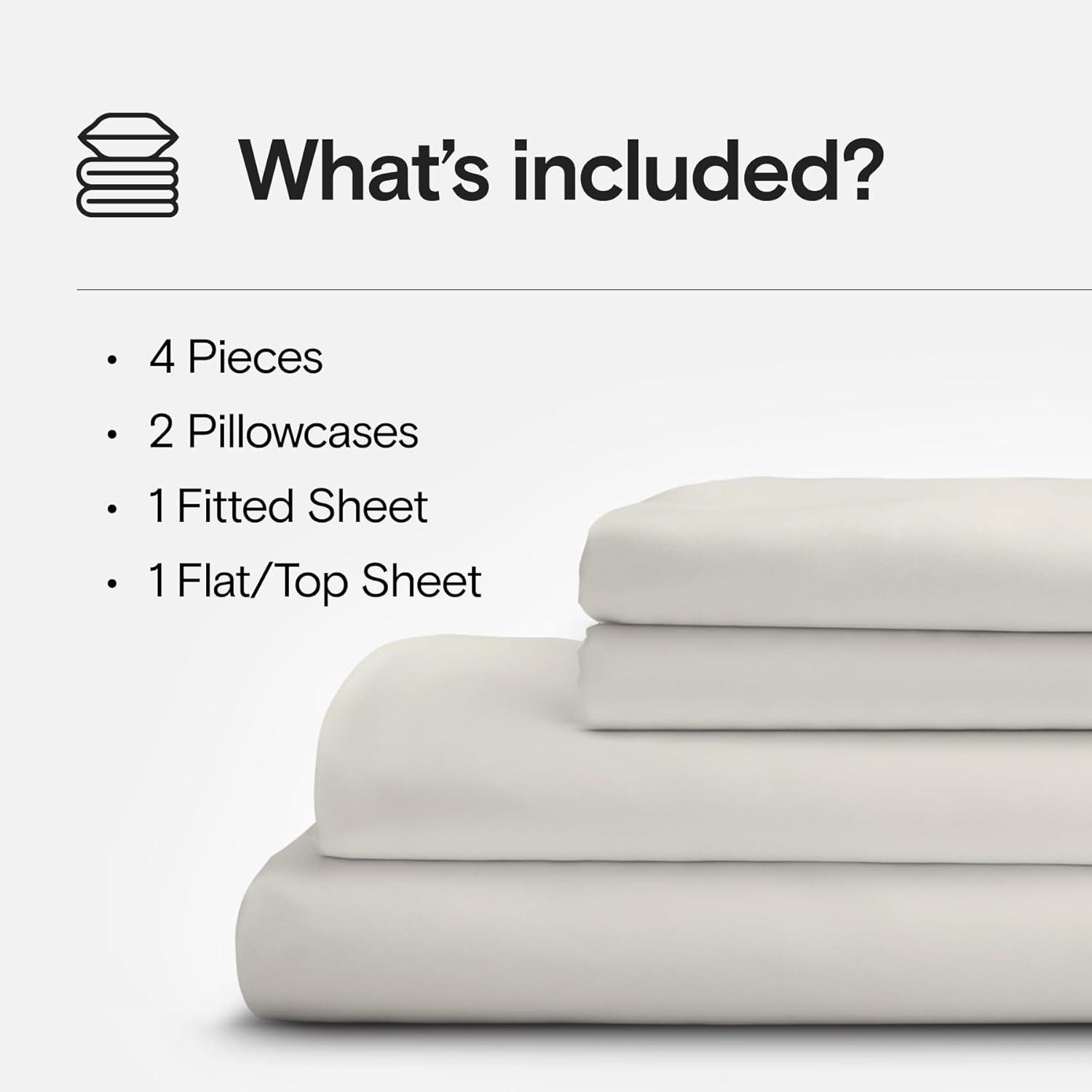 DOZ Bamboo Viscose Sheet Set, Organically Grown Bamboo, Buttery Soft, Cooling, High GSM, Deep Pockets