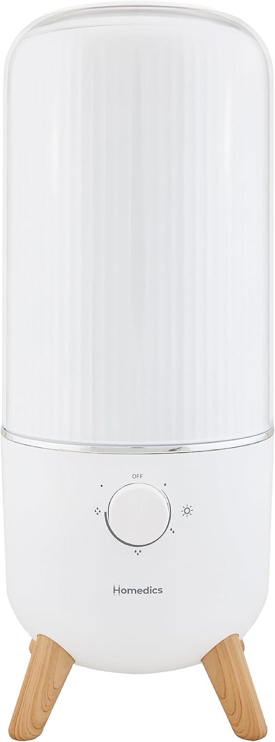 HoMedics Total Comfort Ultrasonic Top Fill Humidifier: Cool Mist, 5 Settings, No Filter, 300-500 sq. ft., 45 Hr Run Time