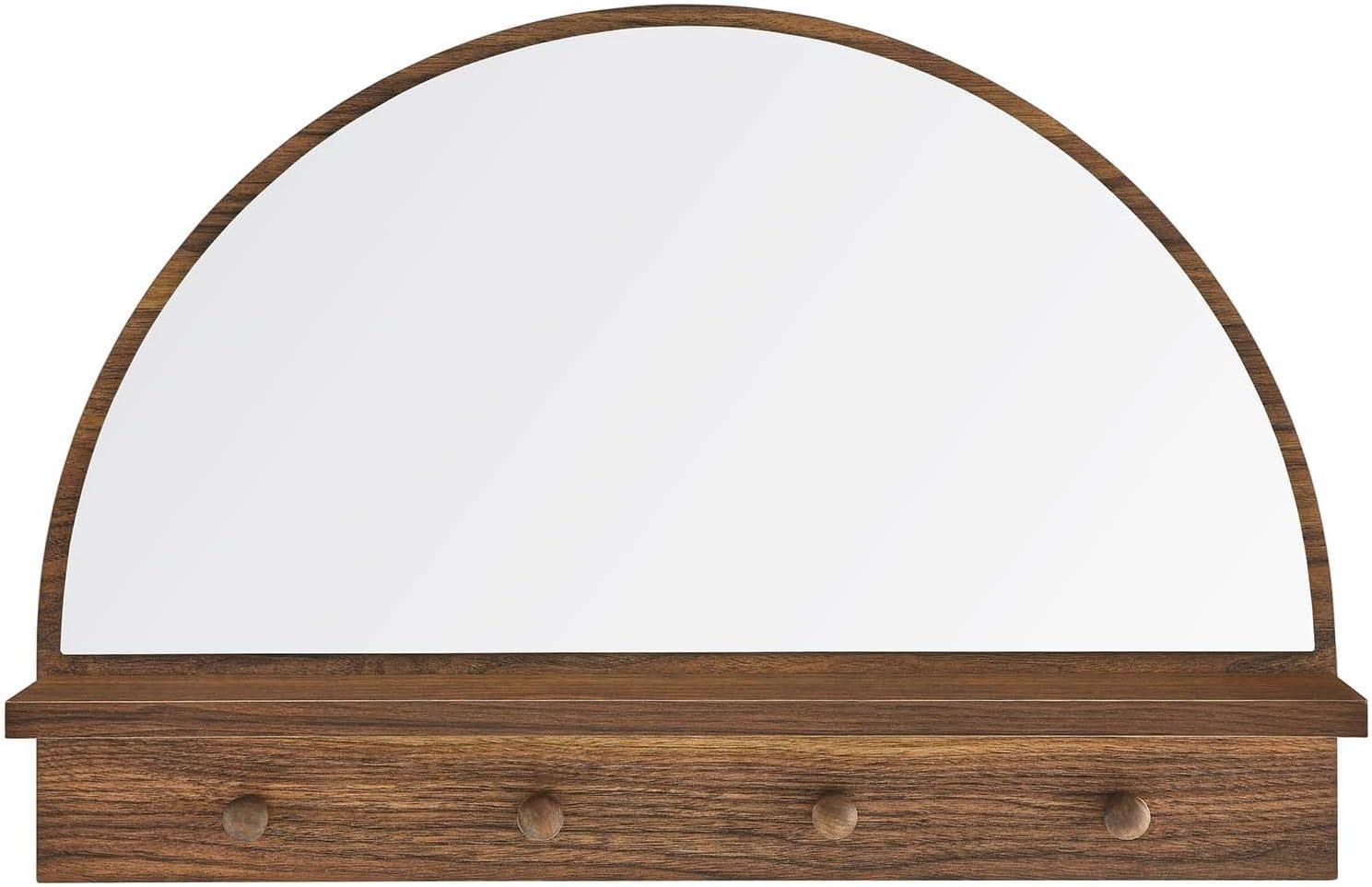 Modway Moonbeam Arched Mirror in Walnut