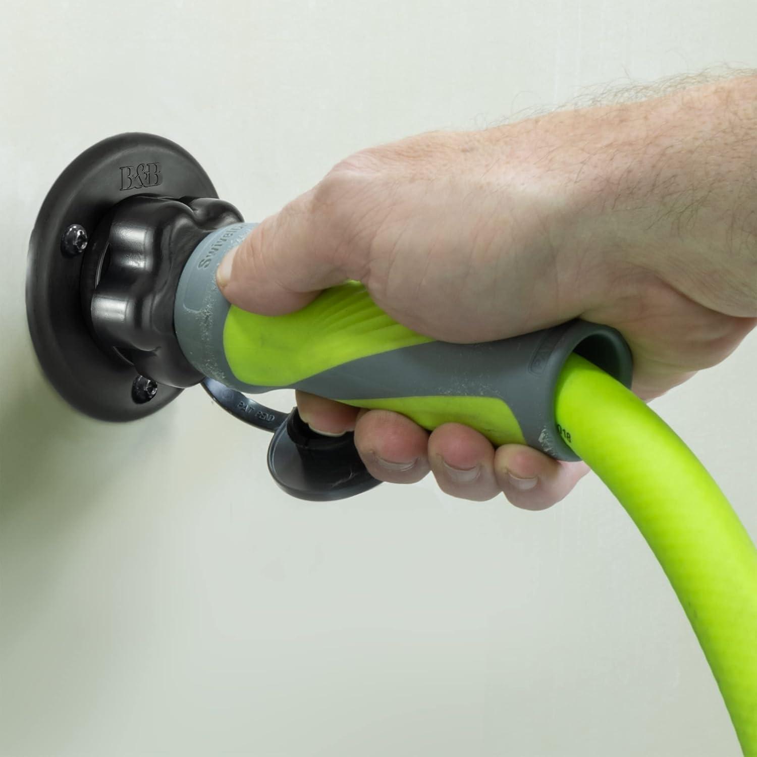 Black Plastic RV City Water Fill Inlet with Check Valve