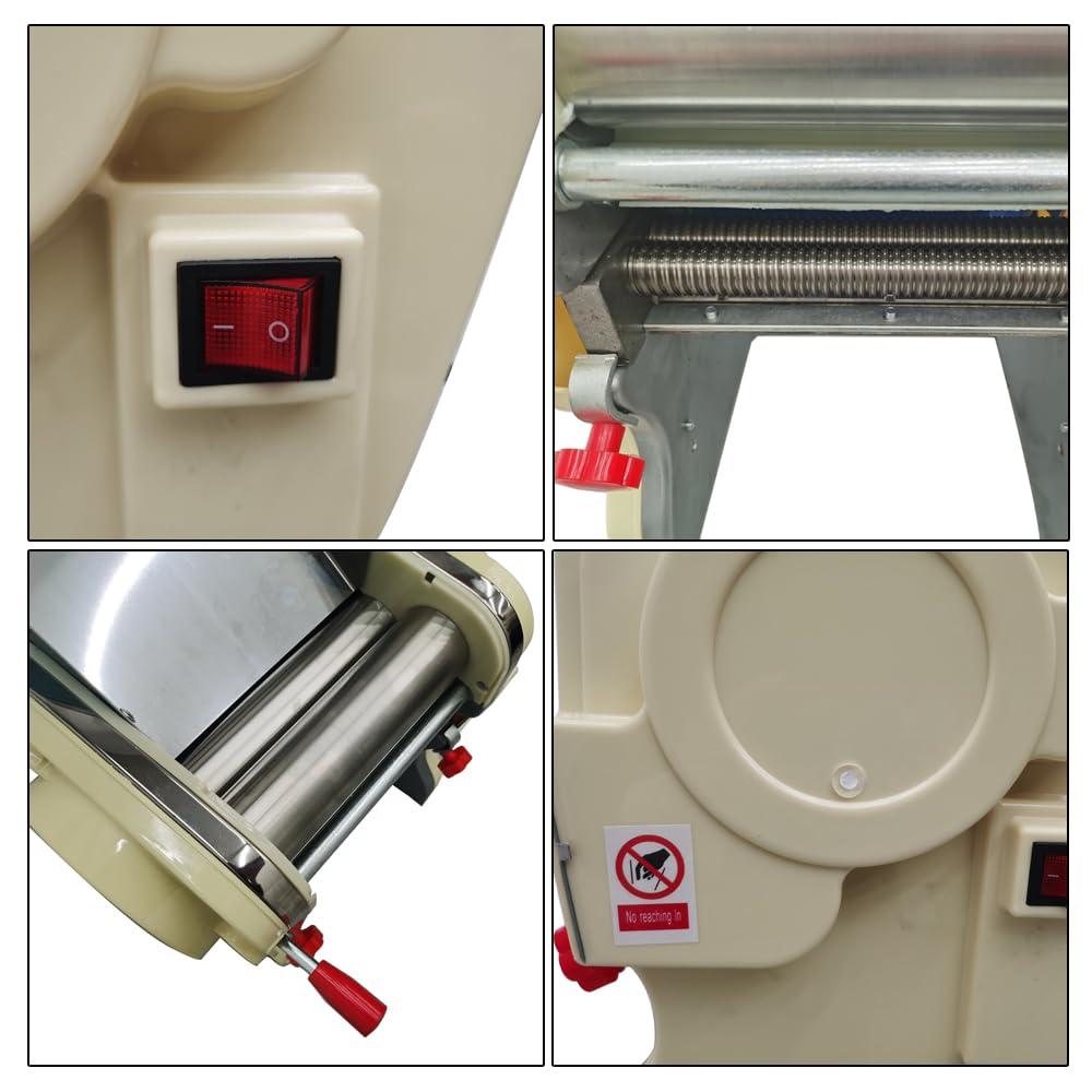 3mm Electric Pasta Press Maker Noodle Machine Automatic Noodle Making Machine with Round Knife 110V