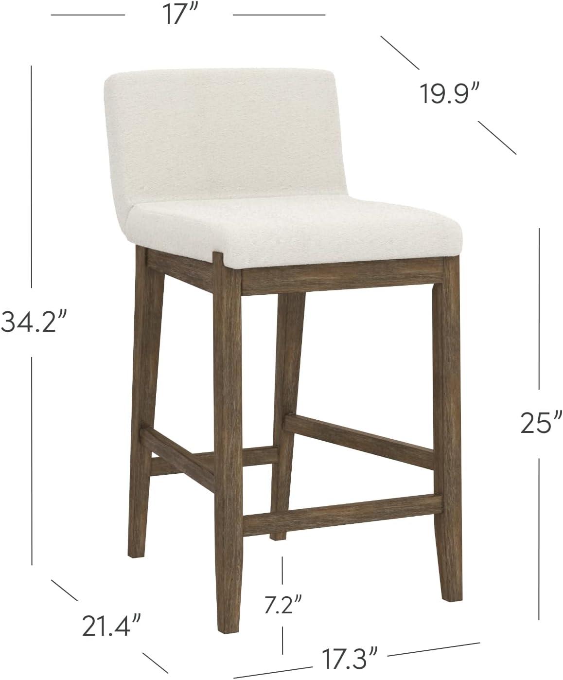 Nathan James Upholstered Wooden Stool