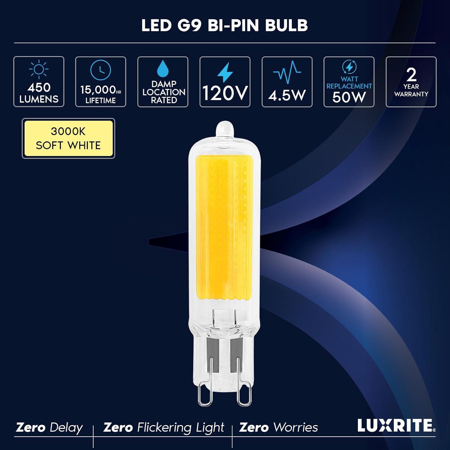 50 Watt Equivalent T4 G9/Bi-pin Dimmable LED Bulb