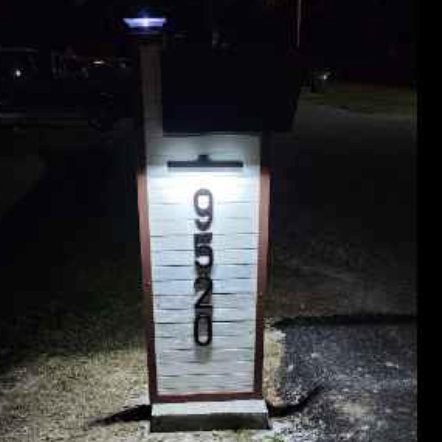 Warm White LED Solar Powered Outdoor Address Light