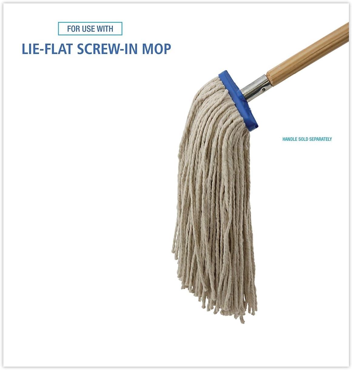 Boardwalk Cut-End Lie-Flat Wet Mop Head, Cotton, 16oz, White