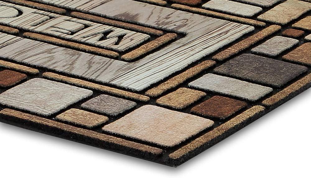 Mohawk Doorscapes Estate Mat Area Rug 4541 16562 Multi Blocks Squares 1' 11" x 2' 11" Rectangle