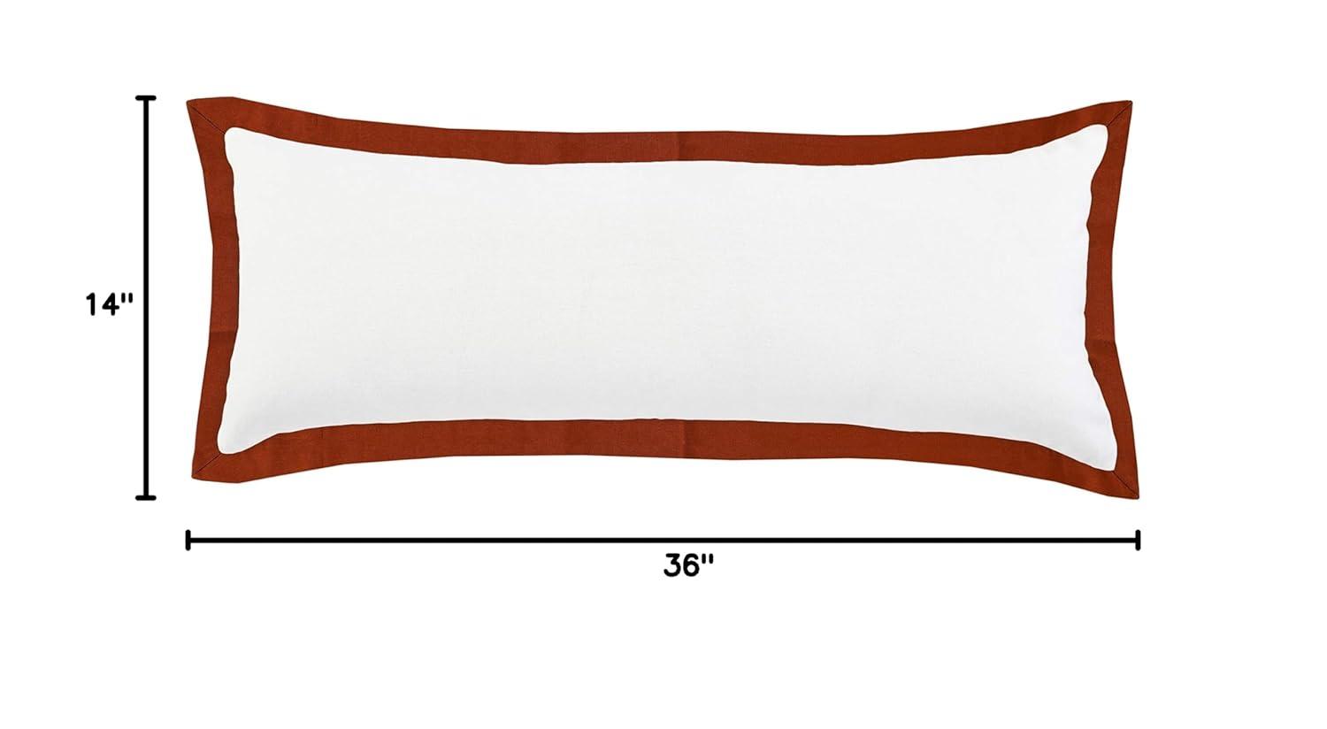 ZeaZu 14" X 36" 100% Cotton Geometric Zippered Pillow