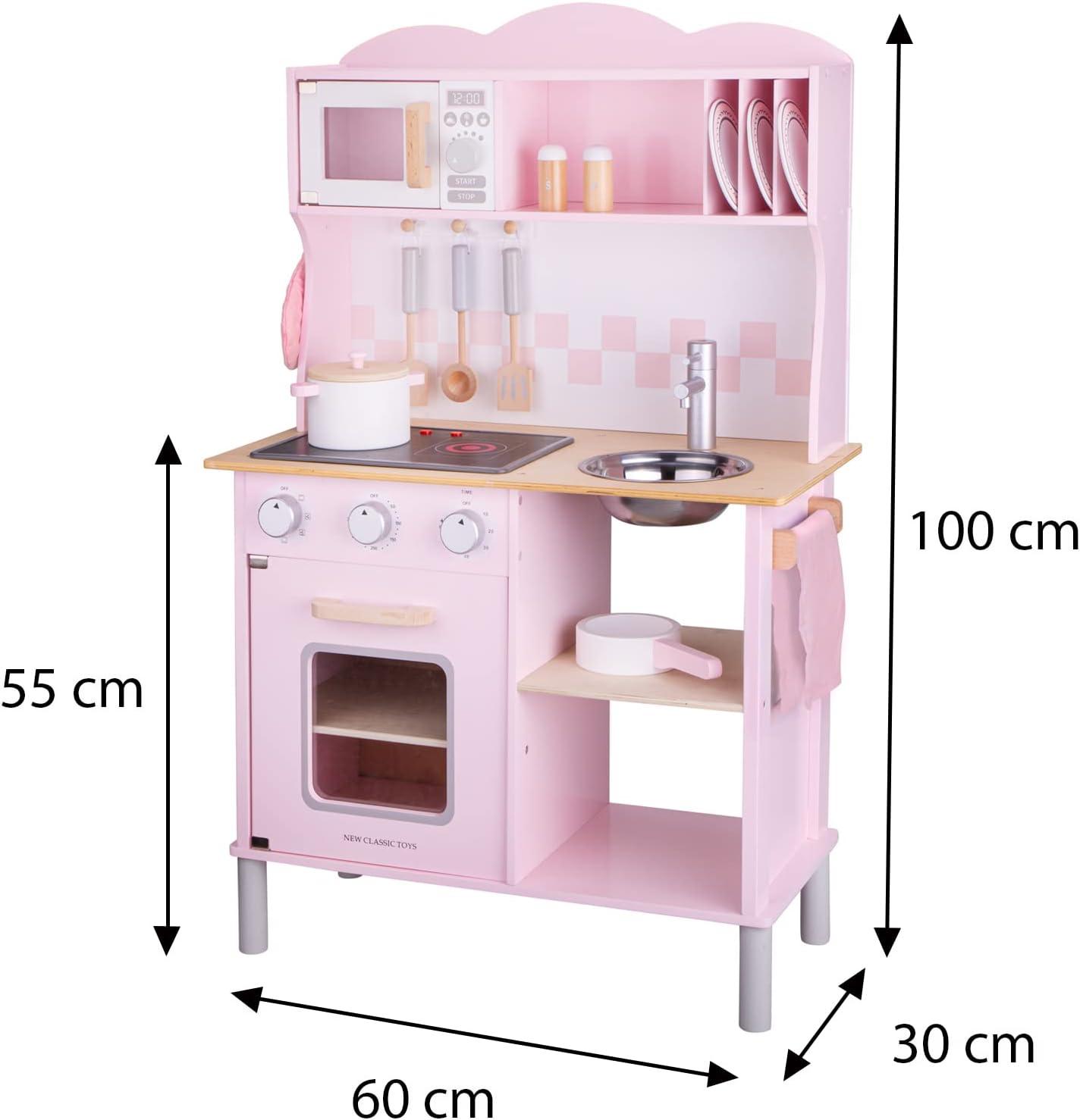 New Classic Toys Kitchenette Modern Electric Cooking, Pink