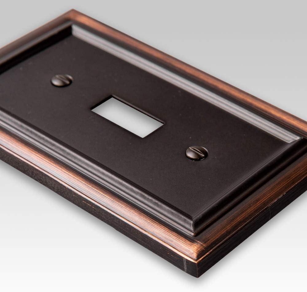 Aged Bronze Double Rocker Cast Metal Wallplate