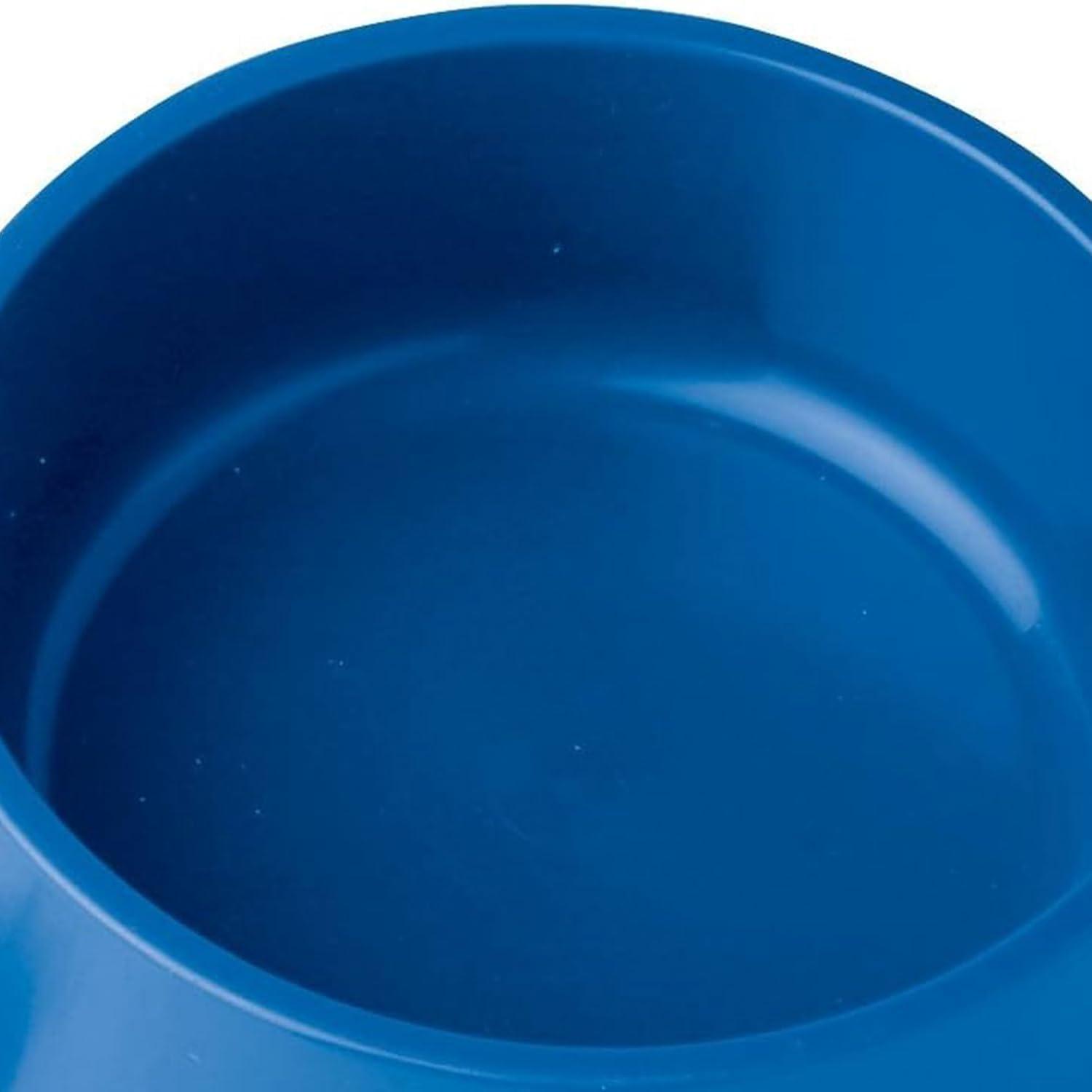 Farm Innovators 1 Quart Plastic Heated Pet Bowl with Anti Chew Cord and 25 Watts of Power for Rabbits, Dogs, Cats, and All Breed Sizes, Blue