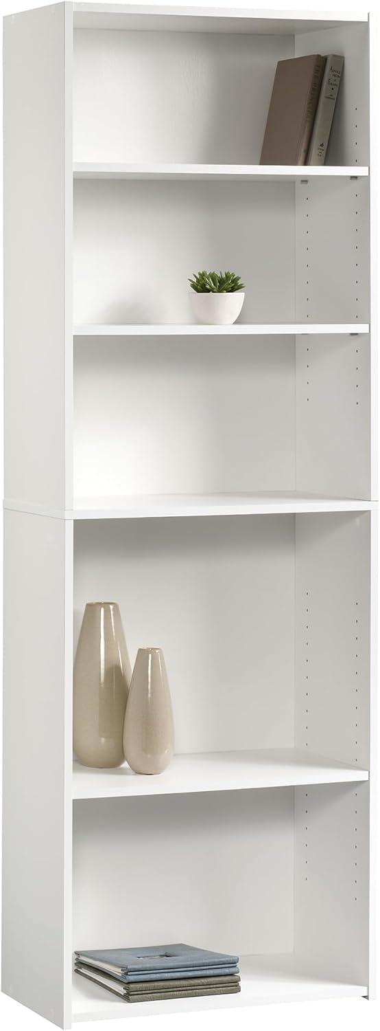 Sauder Beginnings Engineered Wood 5-Shelf Bookcase in Soft White