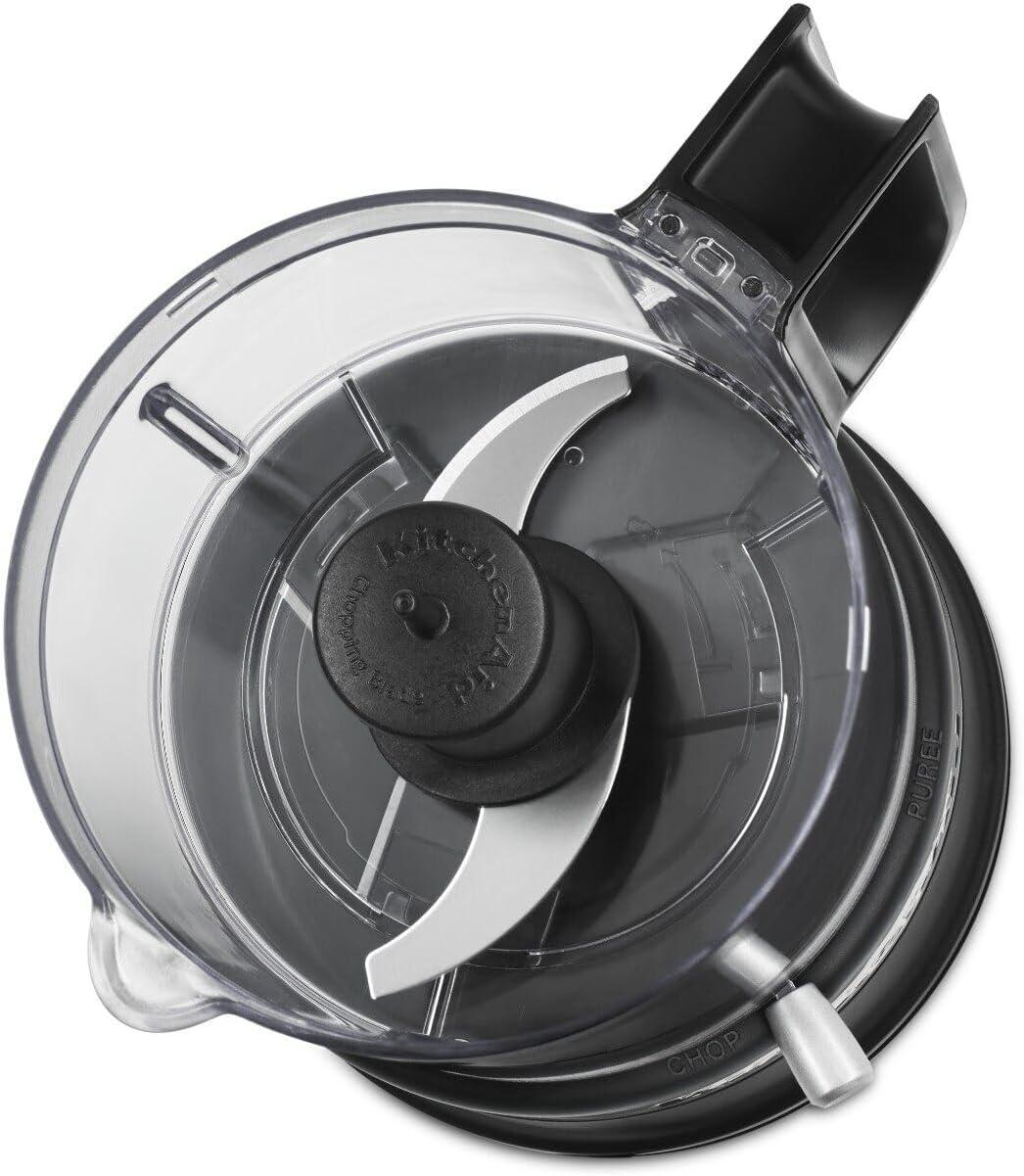 KitchenAid 3.5-Cup Food Chopper - Black Matte: 2 Speeds, Stainless Steel Blades, Dishwasher-Safe Parts, 240 Watts