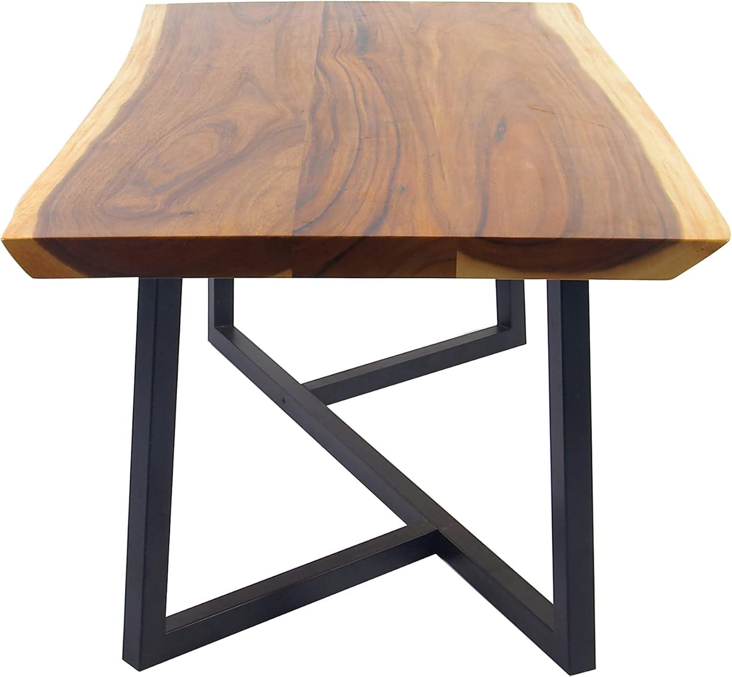 Contemporary Wood Dining Table Brown - Olivia & May: Sleek Design, Seats 6, Non-Extendable