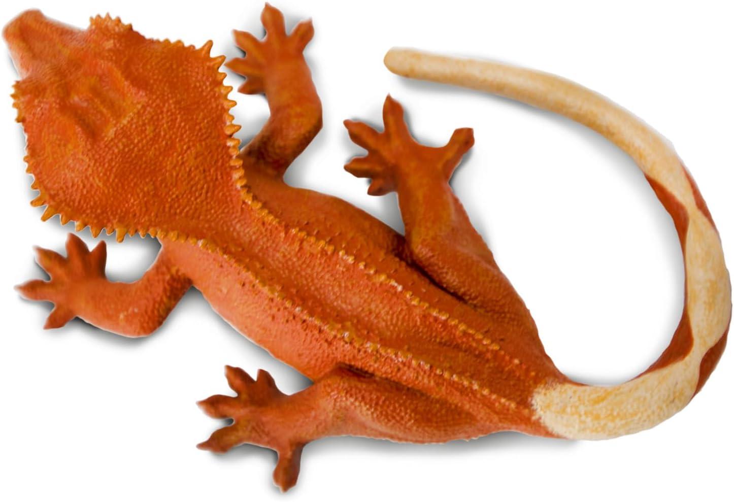 Safari Ltd. Crested Gecko Figurine - Realistic 5.5" Reptile Figure - Educational Toy for Boys, Girls & Kids Ages 3+