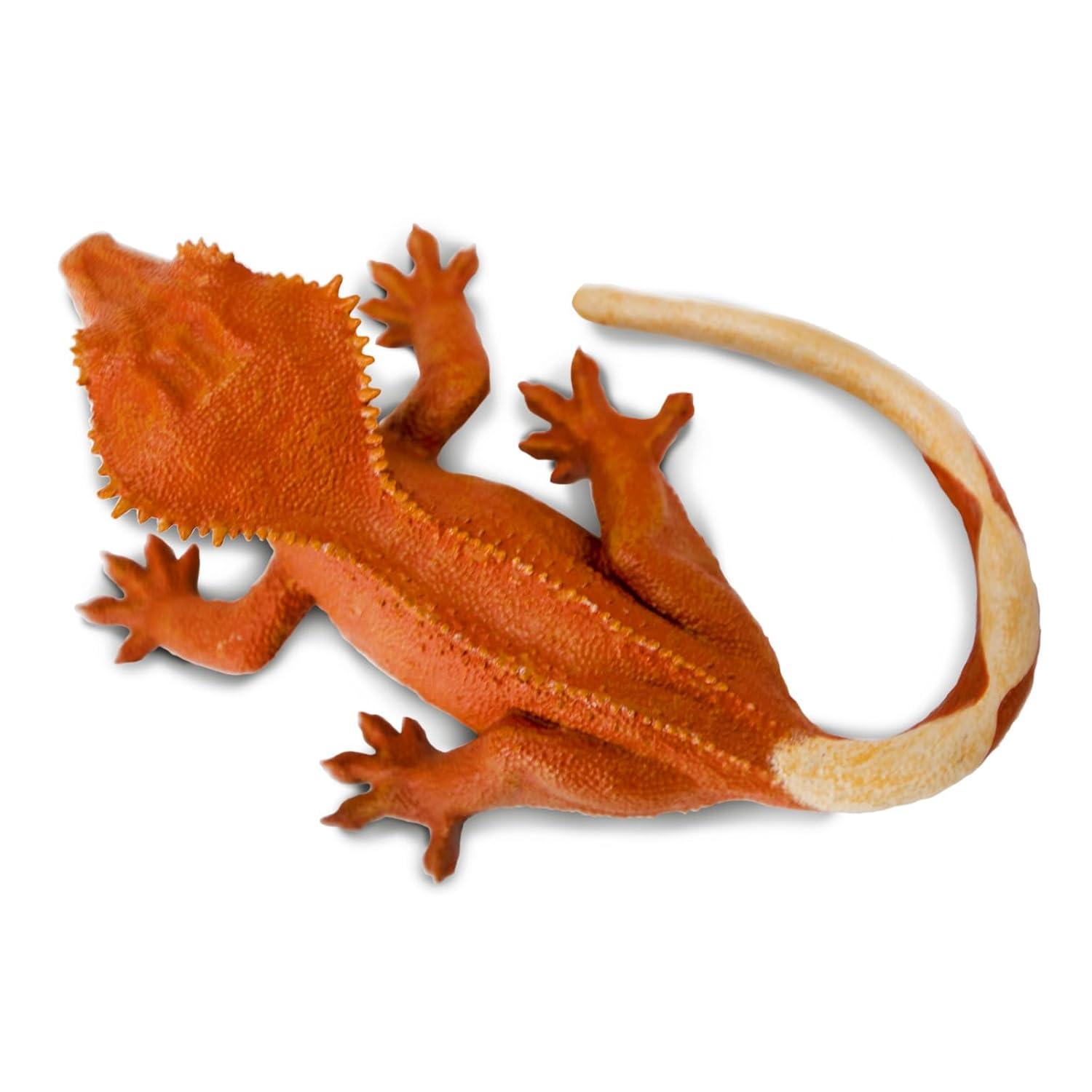 Safari Ltd. Crested Gecko Figurine - Realistic 5.5" Reptile Figure - Educational Toy for Boys, Girls & Kids Ages 3+