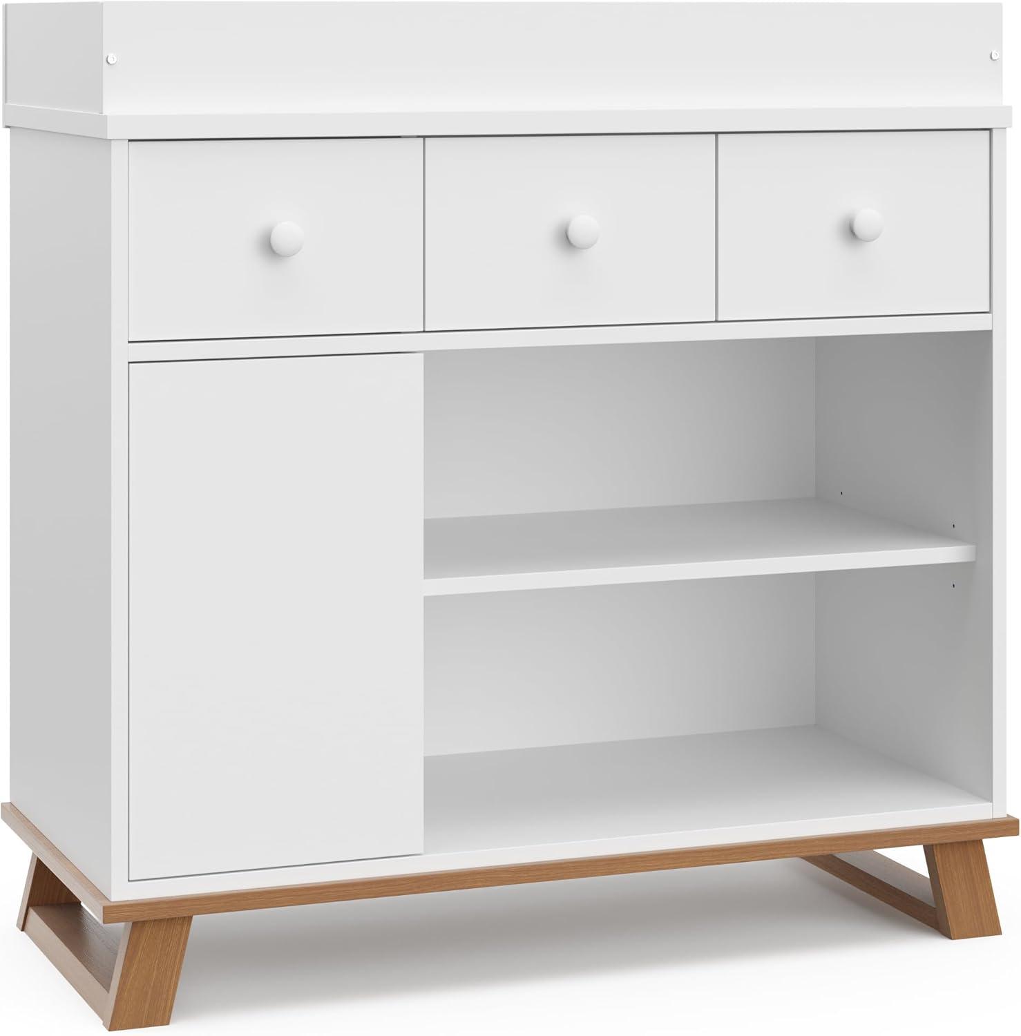 Storkcraft Modern 2 Drawer Dresser with Removable Changing Table Topper