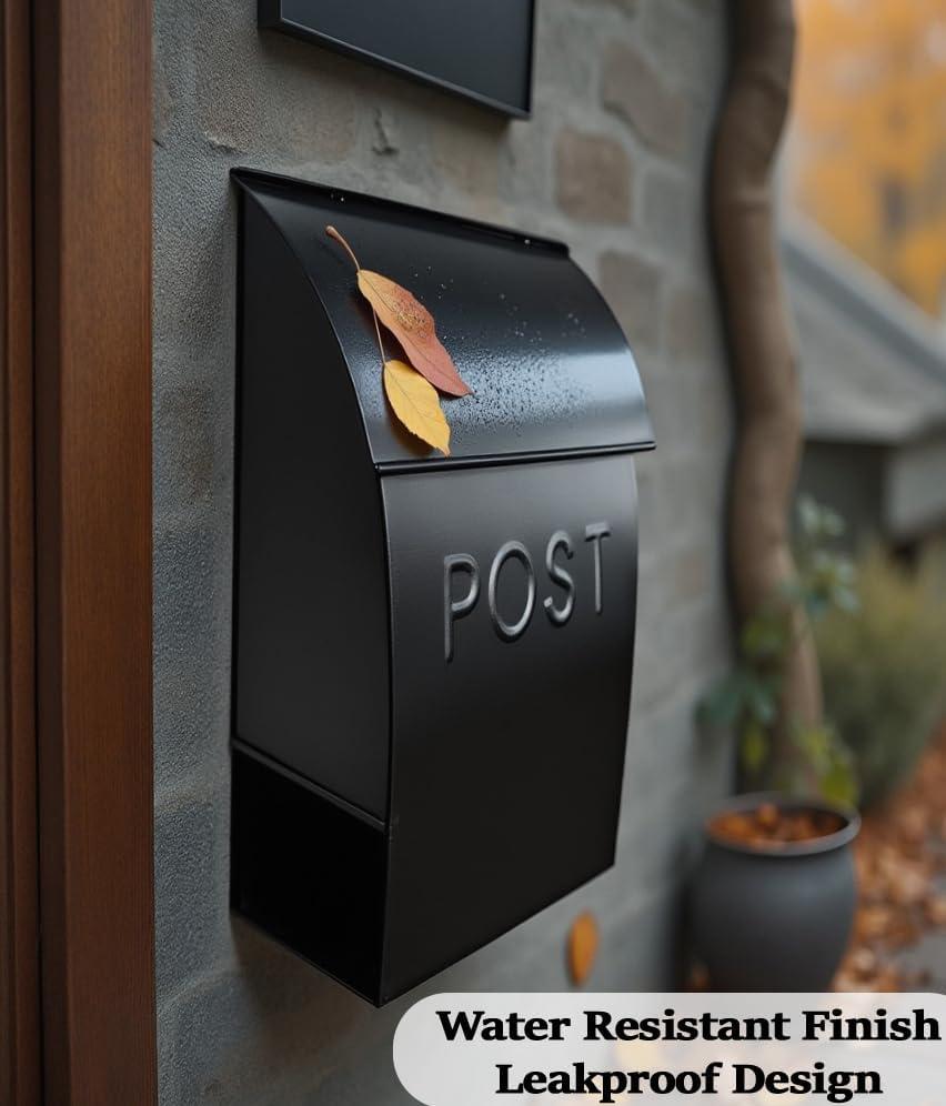 NACH Milano Pointed Post Wall Mounted Mailbox