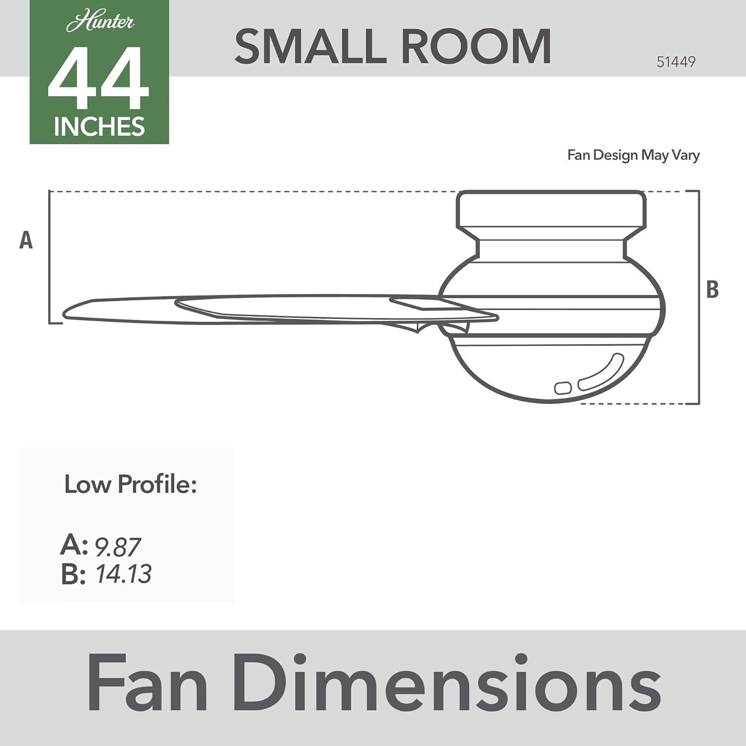 44" Aren 5 - Blade Flush Mount Ceiling Fan with Pull Chain and Light Kit Included