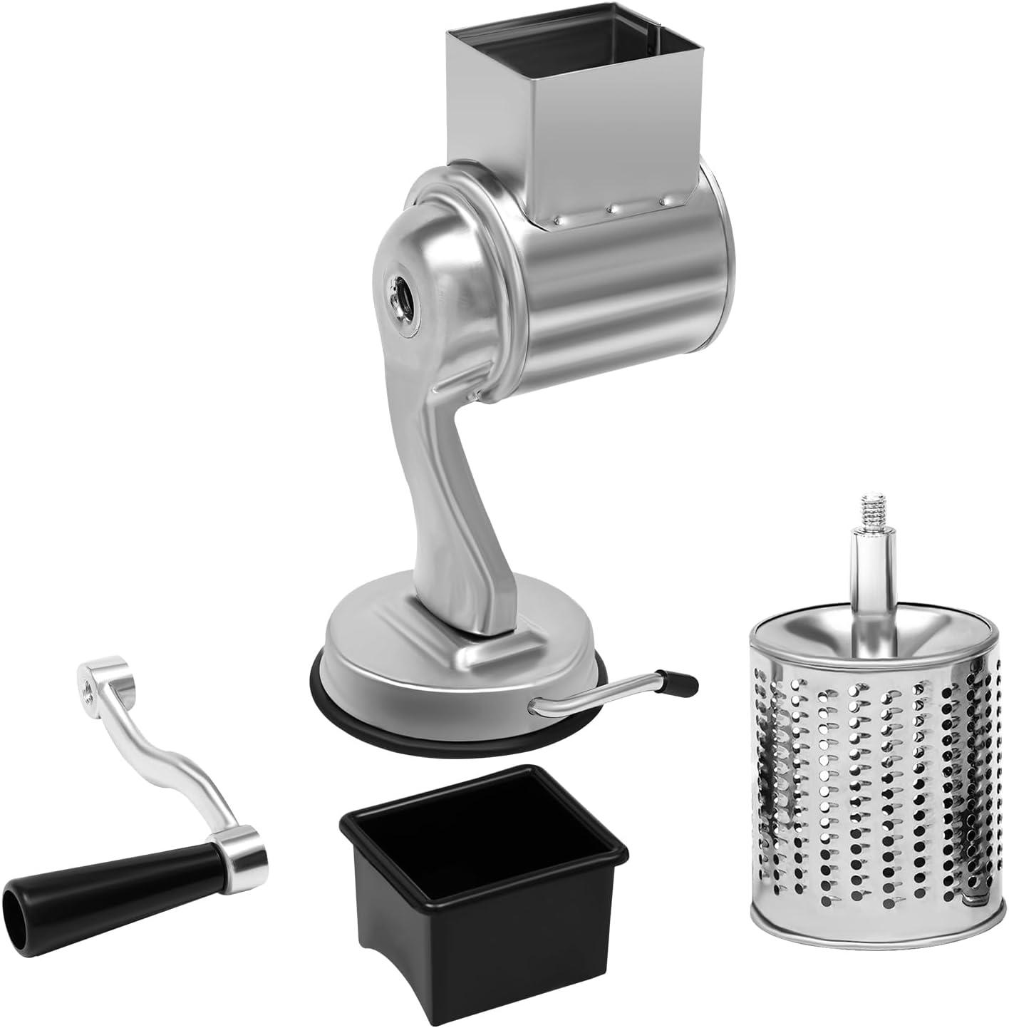 Stainless Steel Rotary Cheese Grater Hand Drum Slicer Crank Vegetable Chopper