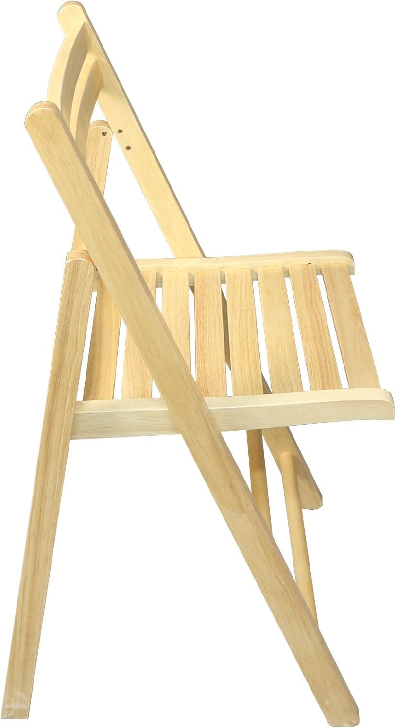 Casual Home Wood Indoor Folding Chair, Natural Wood (Set of 2)