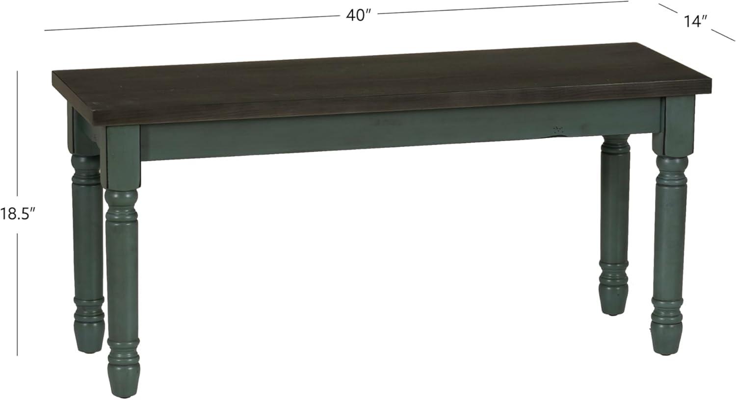 Ivor 40" Two Tone Solid Wood Farmhouse Dining Bench