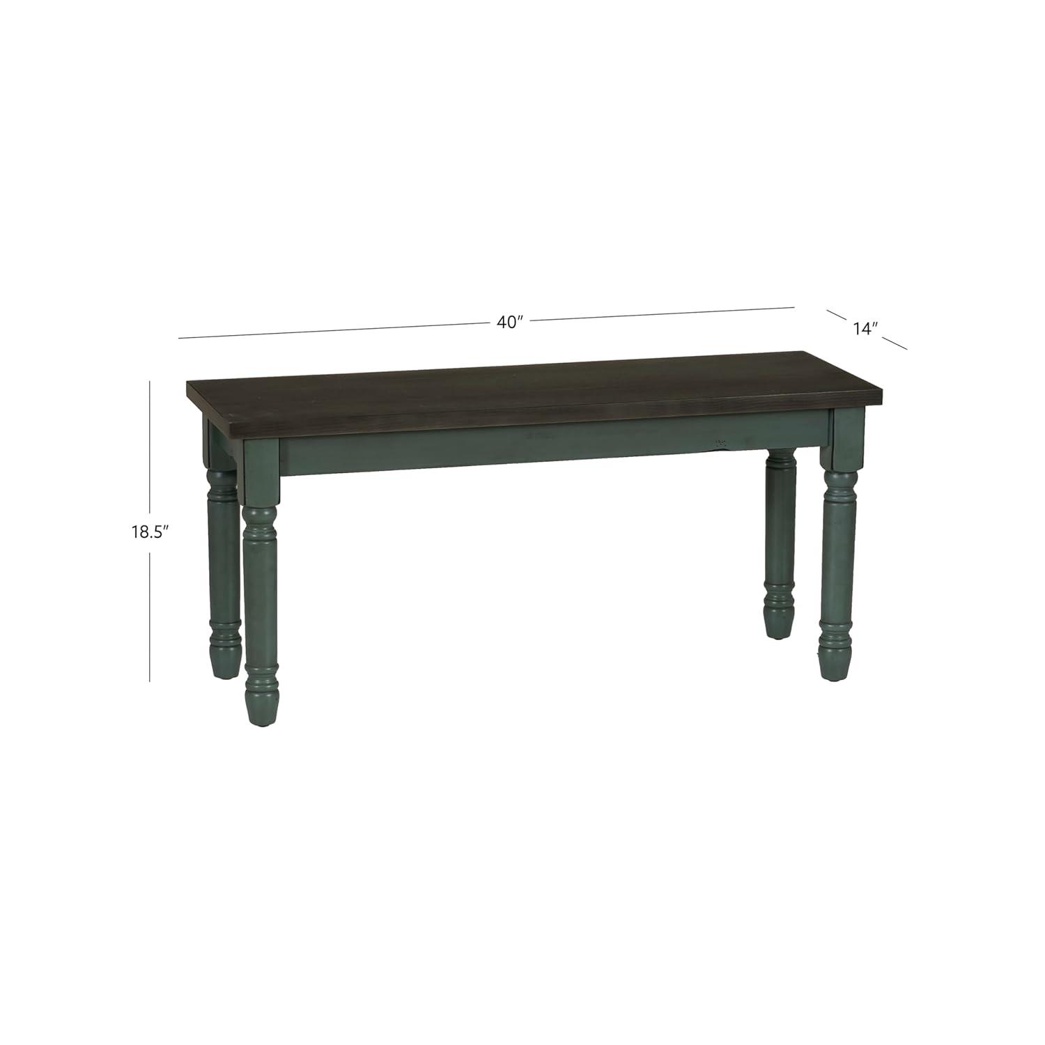 Laurel Foundry Modern Farmhouse® Ivor 40" Two Tone Solid Wood Farmhouse Dining Bench