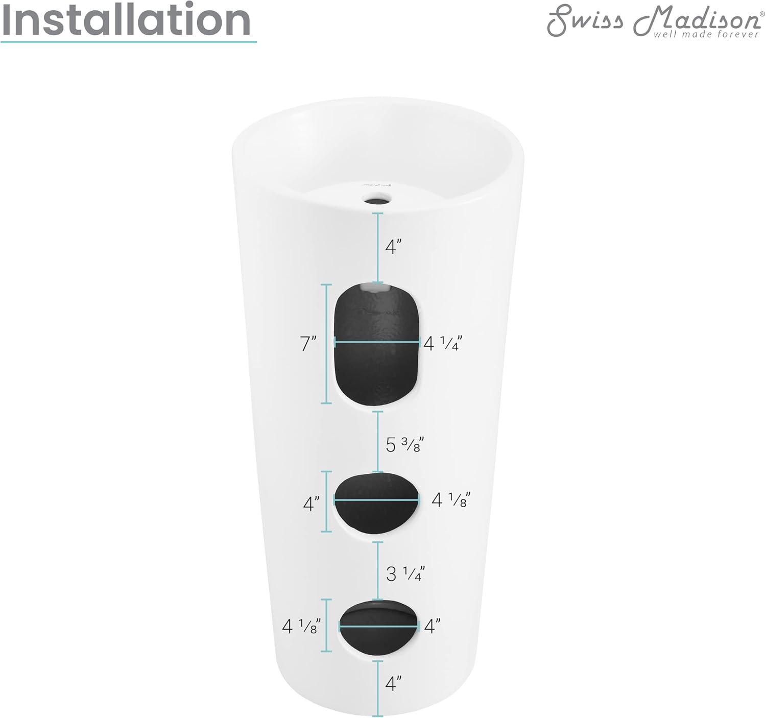 Monaco Circular Basin Pedestal Sink