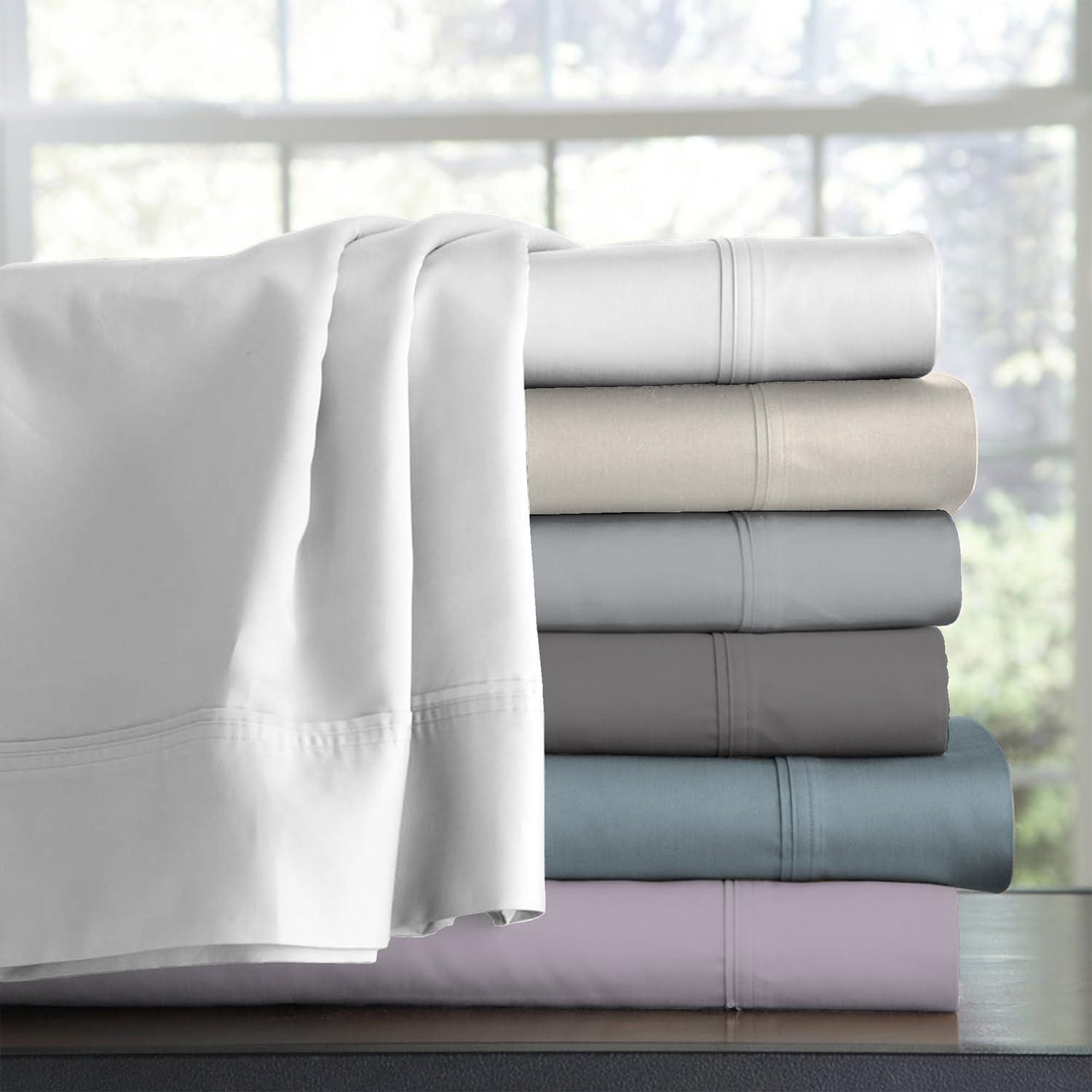 Purity Home 100% Organic Cotton Standard Lavender Percale Pillowcases, 300 Thread Count Breathable, Super Soft, & Cozy 2-Piece Set