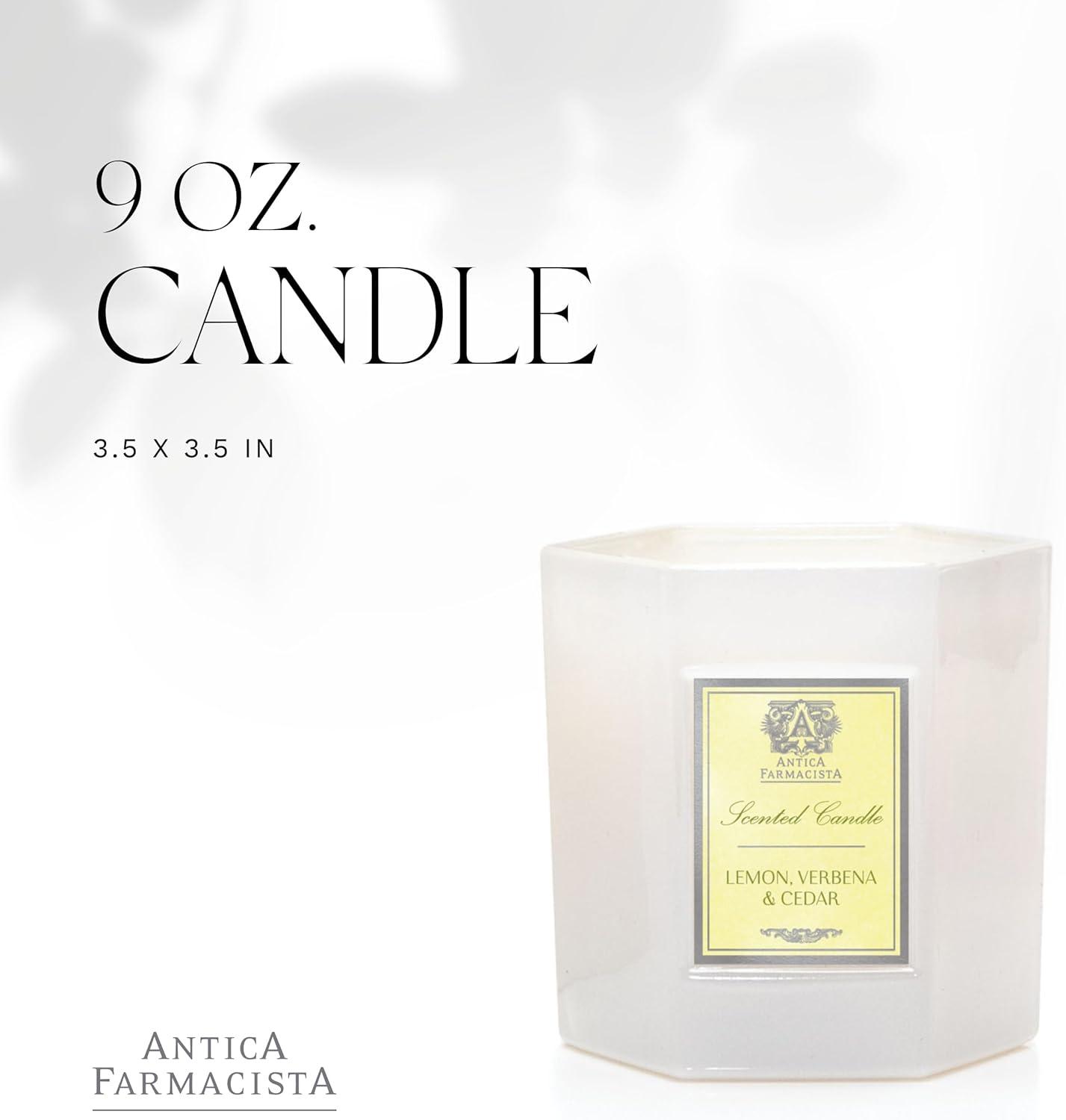 White Soy Scented Candle with Lemon Verbena & Cedar