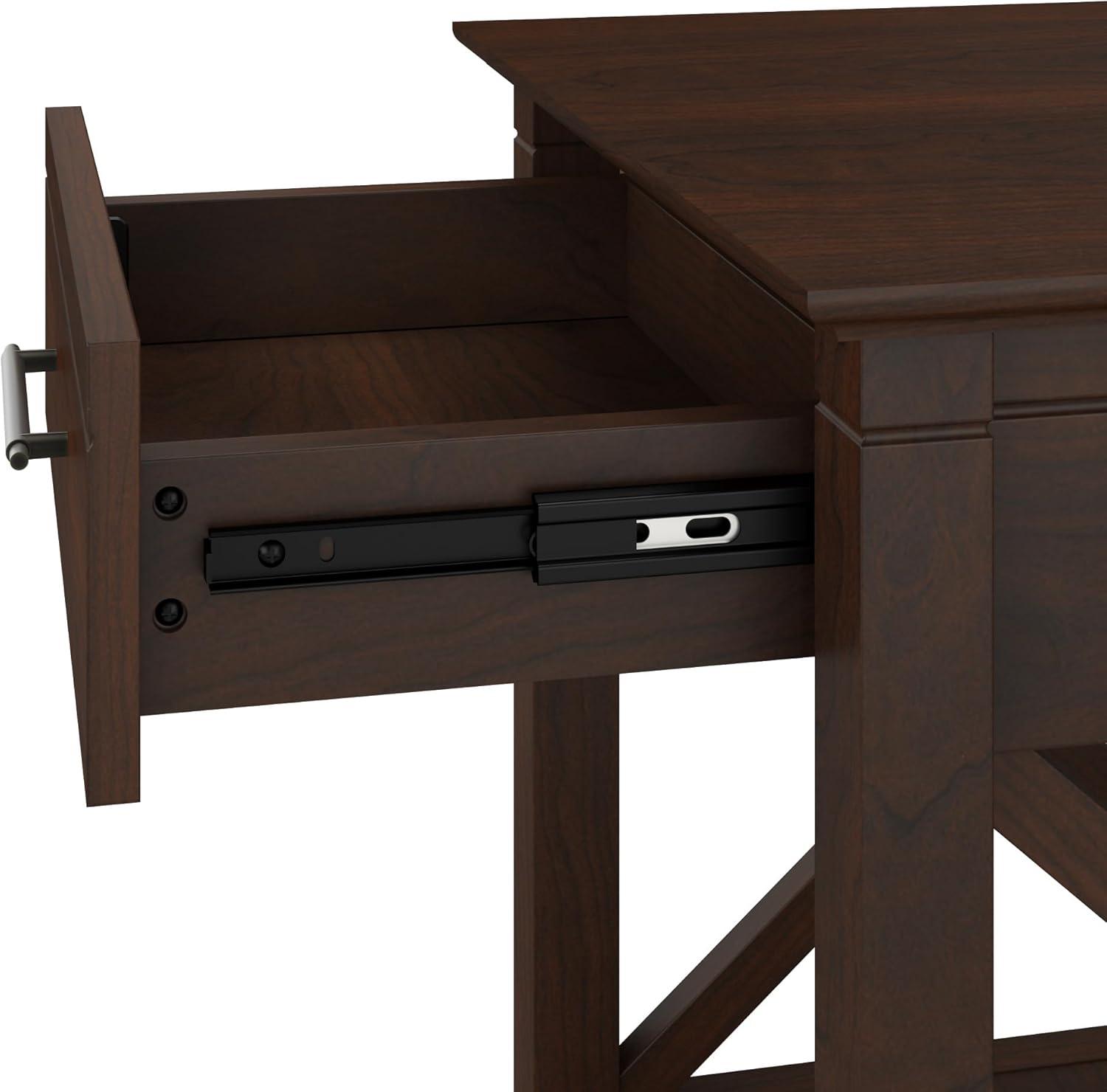 Bush Furniture Key West Nightstand with Drawer in Bing Cherry