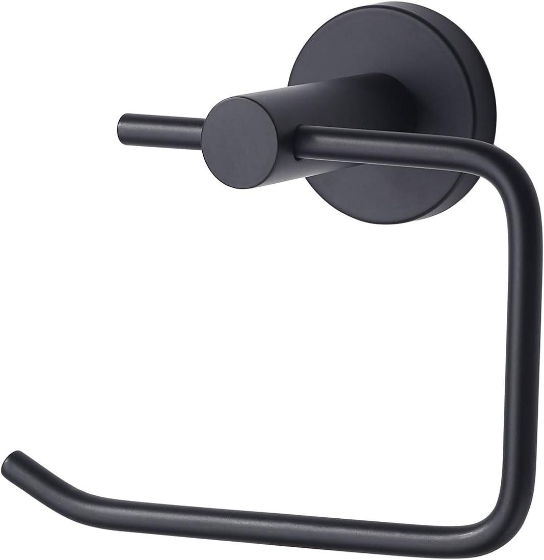 Bagno Nera Stainless Steel Toilet Paper Holder, Matte Black