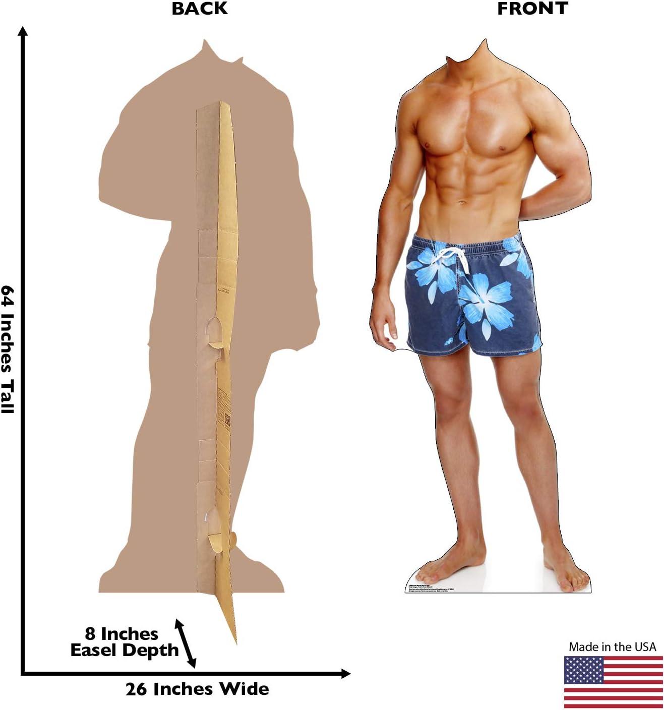 Life-Size Beach Muscle Man Cardboard Stand-in Cutout