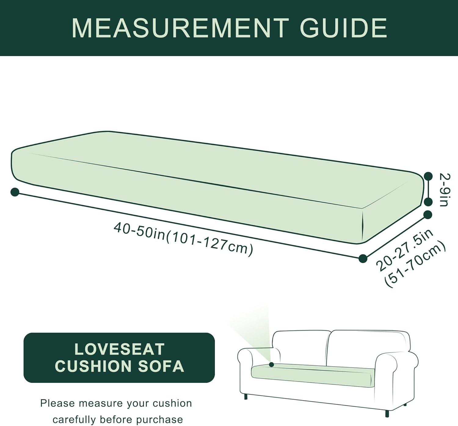 CHUN YI Spandex Stretch Couch Cushion Covers Sofa Seat Slipcovers (Loveseat, Blue)