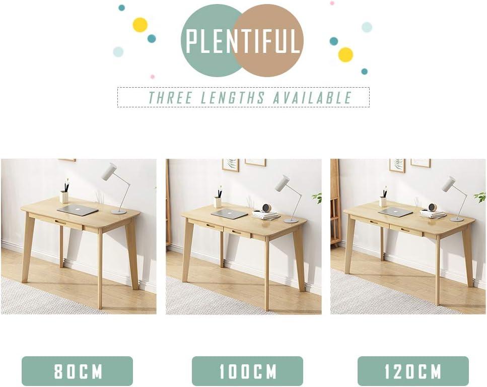 IOTXY Solid Wood Writing Desk - Home Office Workbench Desk with Drawer, 31.5" Width Laptop Computer Work Study Table in White