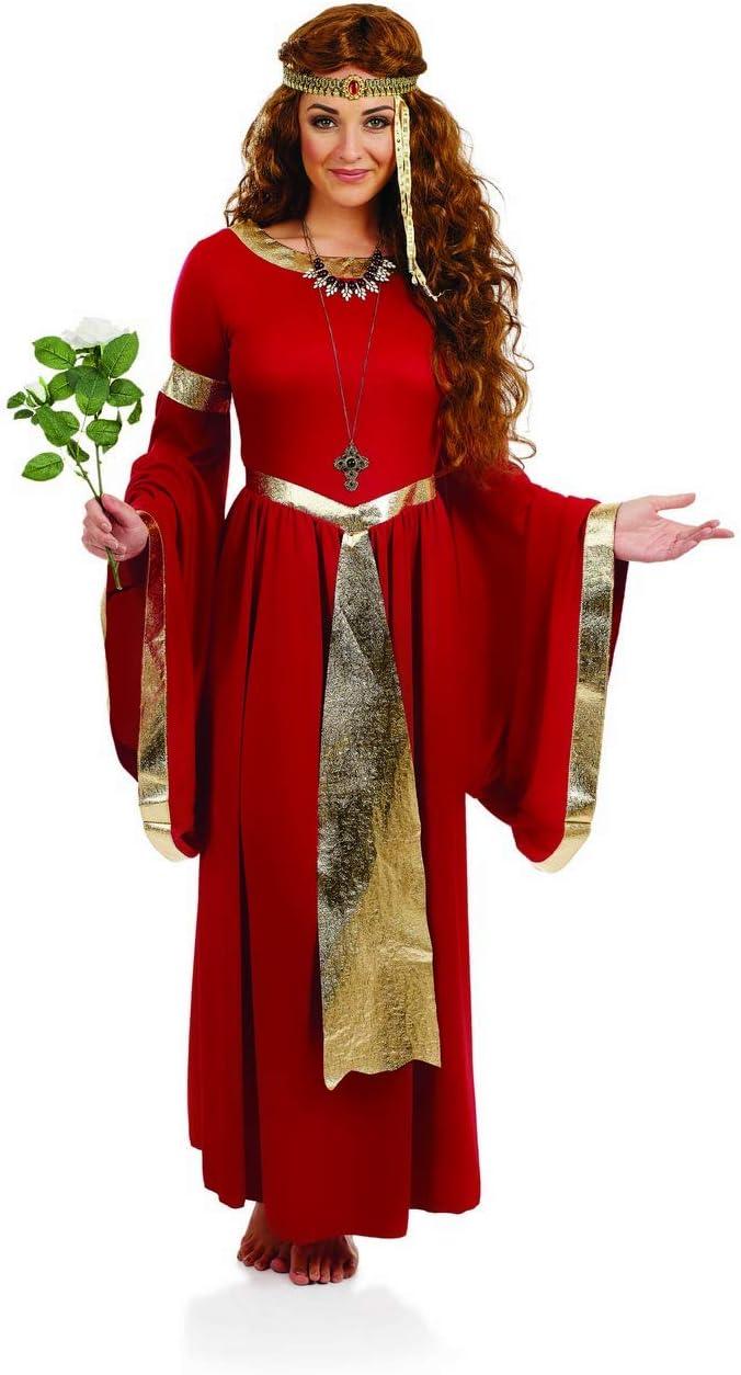 Fun Shack Womens Renaissance Princess Costume Medieval Lady Maiden Fancy Dress Halloween Red XL