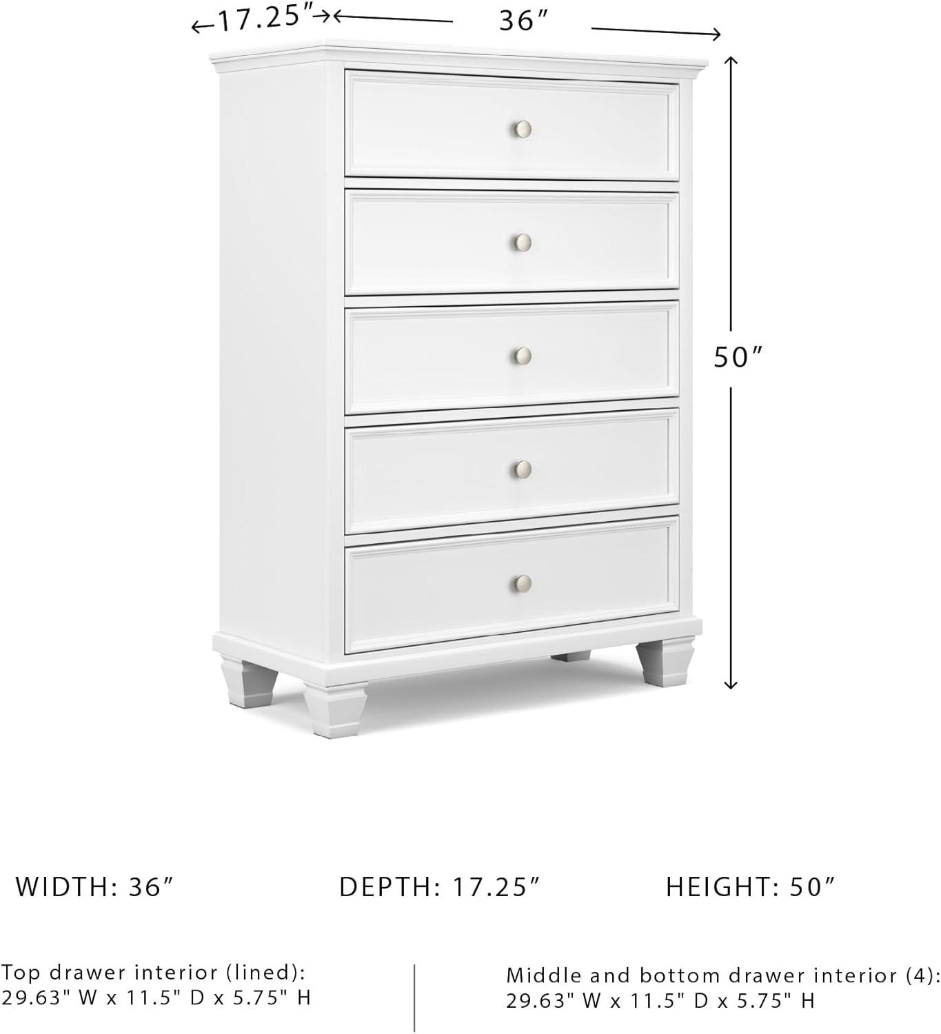 Fortman White Chest of Drawers