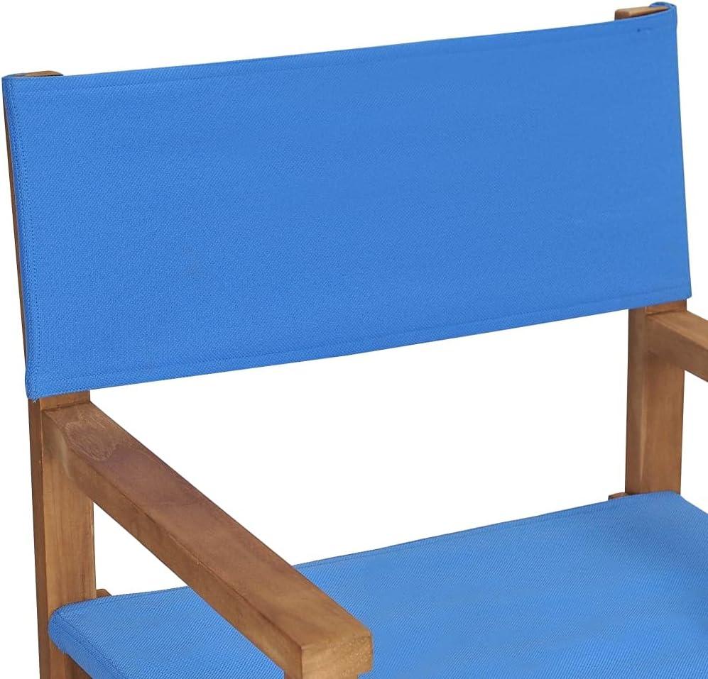 vidaXL Folding Director's Chair Solid Teak Wood