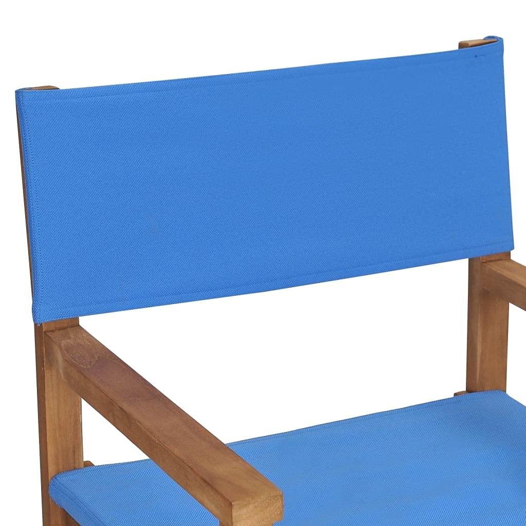vidaXL Folding Director's Chair Solid Teak Wood
