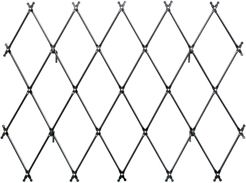 Graphite Wall-Mounted Expanding Steel Trellis