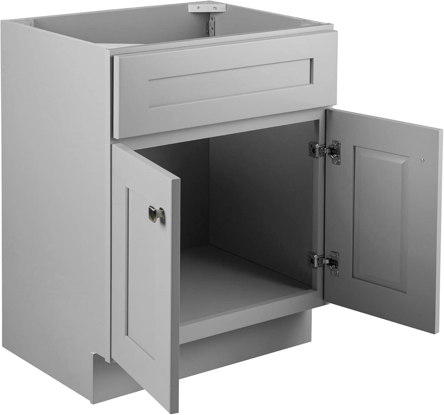 Brookings 24 Inch Bathroom Vanity, Solid Wood, Ready to Assemble