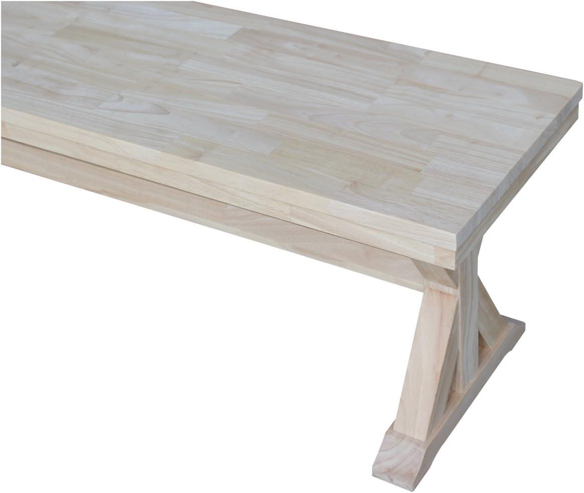 International Concepts Canyon Unfinished Wooden Bench