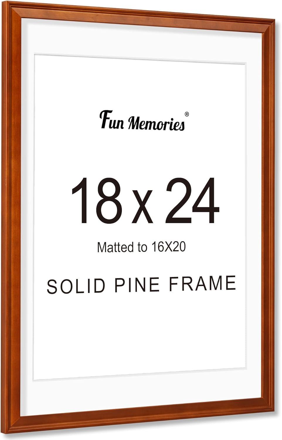 18x24 Frame White Wheat Solid Wood Picture Frame | Moulding Width 0.75 Inches | Interior Depth 0.5