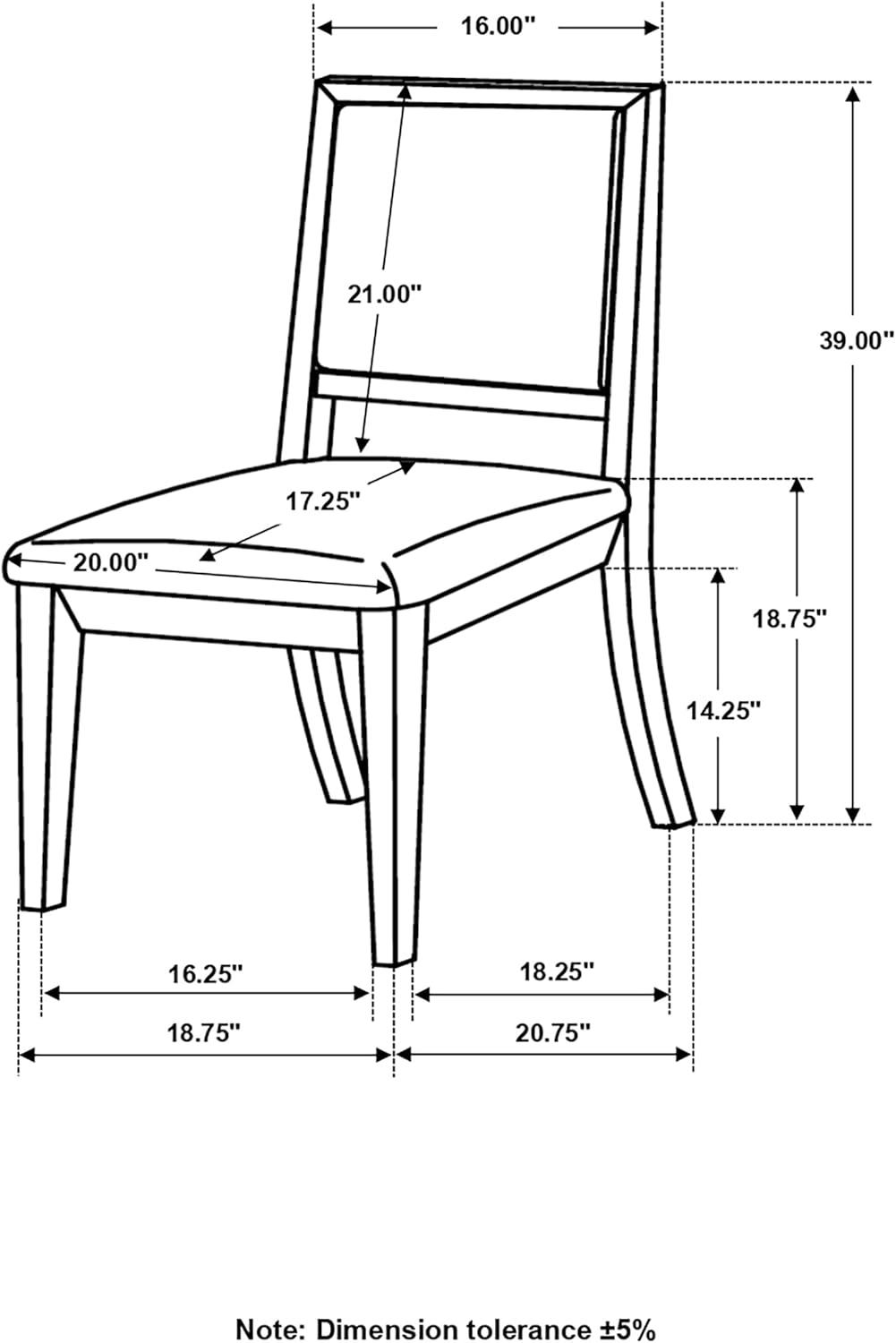 Coaster Louise Upholstered Fabric Dining Chairs in Cream