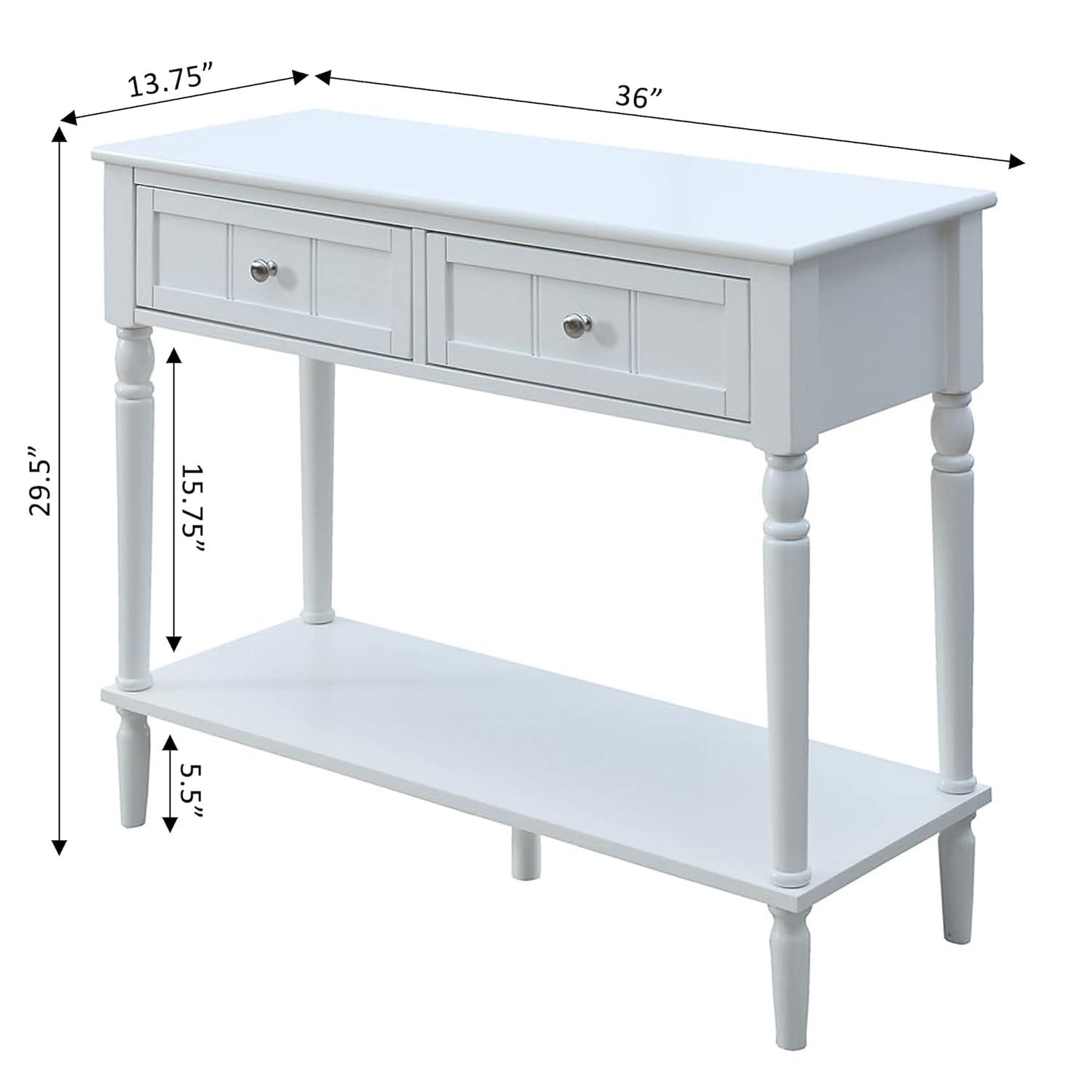 Convenience Concepts French Country Two Drawer Hall Table