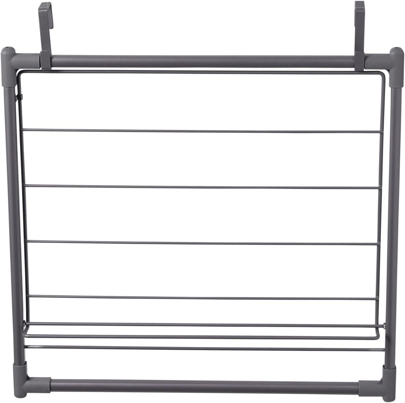 Metal Expandable Over the Door Drying Rack, Gray