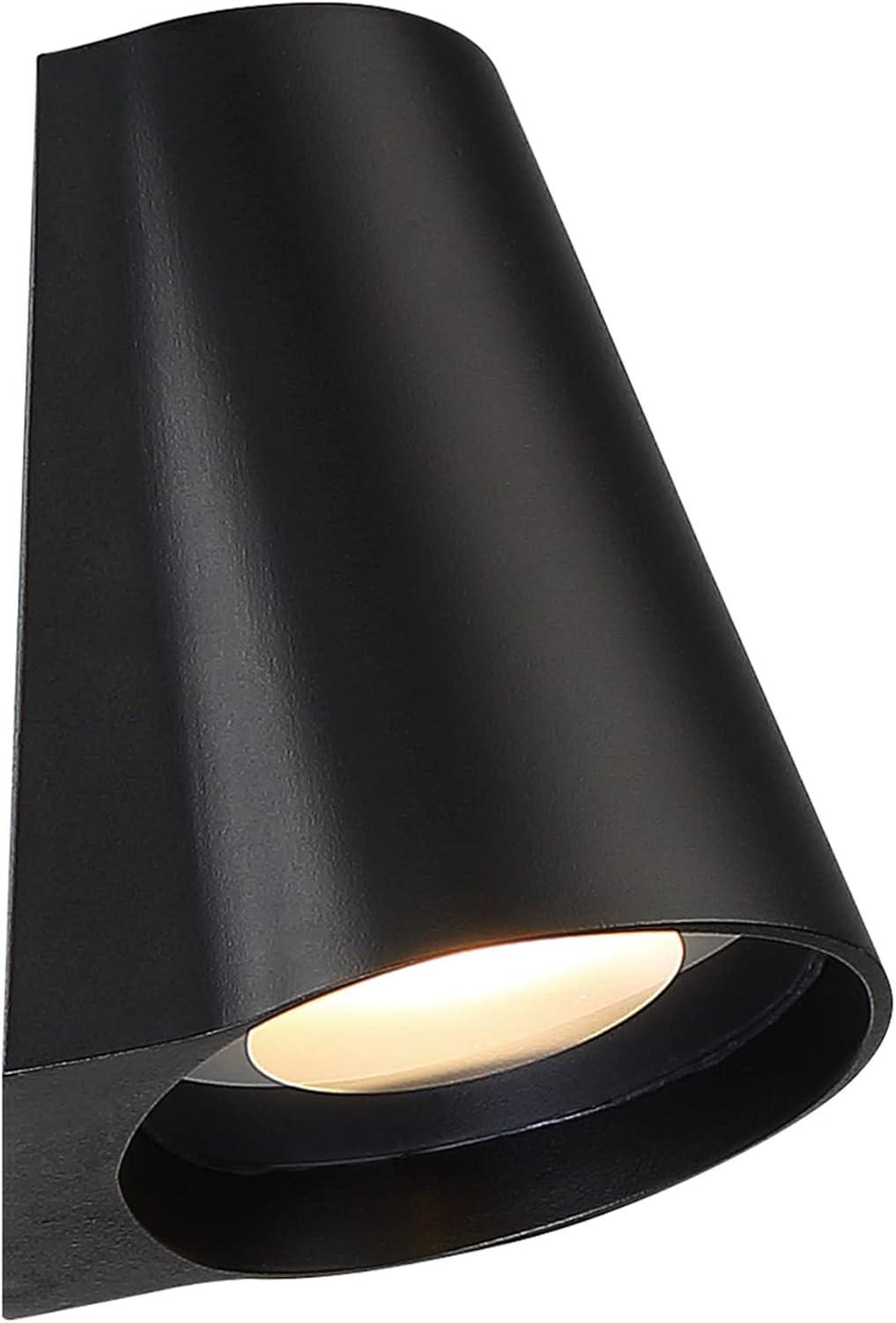 WAC Lighting Mod 7" 1-Light LED Aluminum Indoor and Outdoor Wall Light in Black